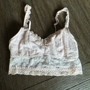 Hollister Bralette Lace Light Pink Small